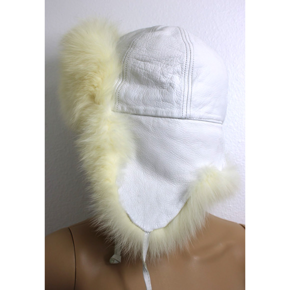 Mitchie's Matchings HAT Fur & Leather Shadow FOX Winter Trapper Canada Vintage - Picture 4 of 14